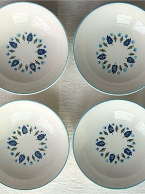 (4) VINTAGE marcrest alpine swiss chalet small dessert bowls excellent ⭐️
